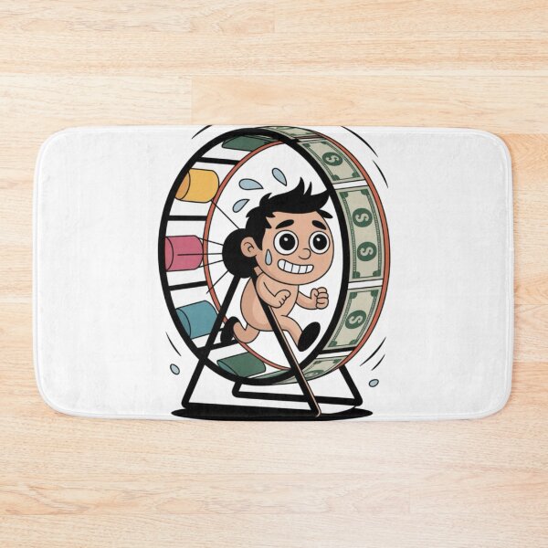 Item preview, Rat Race Life – Funny Money Wheel Cartoon Hustle Illustration designed and sold by Dospart.