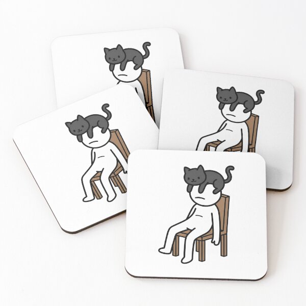 Item preview, Funny Cat Lover Stickman "Human Furniture" Chaotic Pet Owner Aesthetic designed and sold by StickyGuys.