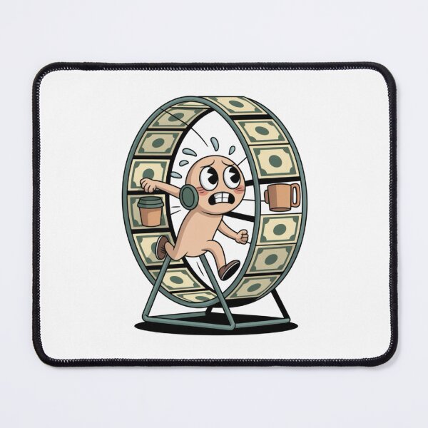 Item preview, Rat Race Life – Funny Money Wheel Cartoon Hustle Illustration designed and sold by Dospart.
