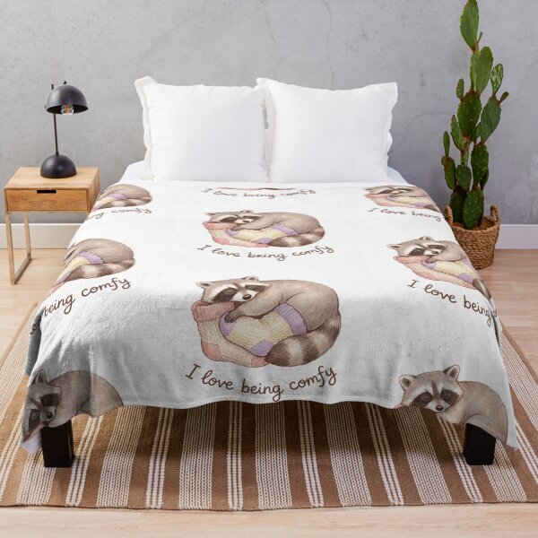 Item preview, Cozy raccoon Cute I love being Comfy design designed and sold by Vintage Designs +.