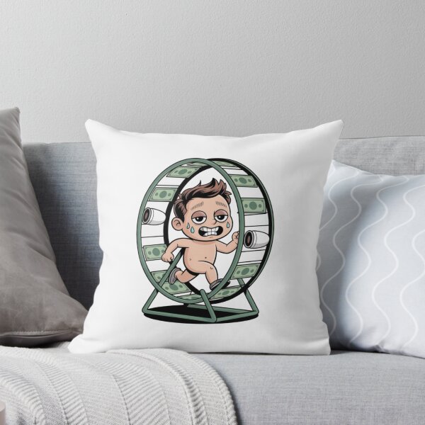 Item preview, Rat Race Life – Funny Money Wheel Cartoon Hustle Illustration designed and sold by Dospart.