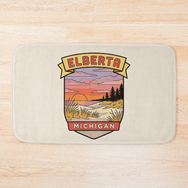 Item preview, Elberta Michigan - Vintage Lake Michigan Sunset Design designed and sold by TheOldMittenIllustrated.