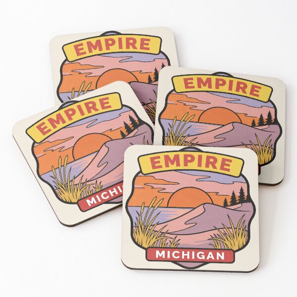 Item preview, Empire Michigan - Vintage Lake Michigan Sunset Design designed and sold by TheOldMittenIllustrated.