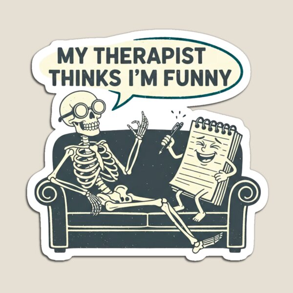 Item preview, The 'Self-Aware' Aesthetic: 'My Therapist Thinks I'm Funny' Streetwear Tee designed and sold by FitEnvy.