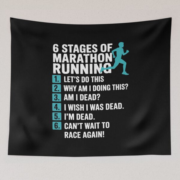 Item preview, 6 Stages Of Marathon Running Runner designed and sold by LindseyKris.