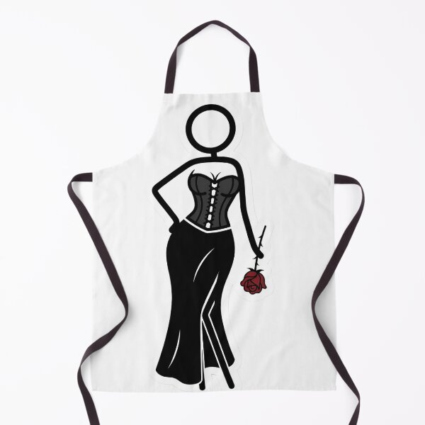 Item preview, Sassy Goth Stickman Girl Dark Feminine Aesthetic Corset & Fishnets designed and sold by StickyGuys.