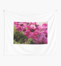 Bright Pink Petunias Wall Tapestry