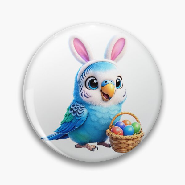 Item preview, Easter Sky Blue Budgerigar 1 designed and sold by Sillytoe.