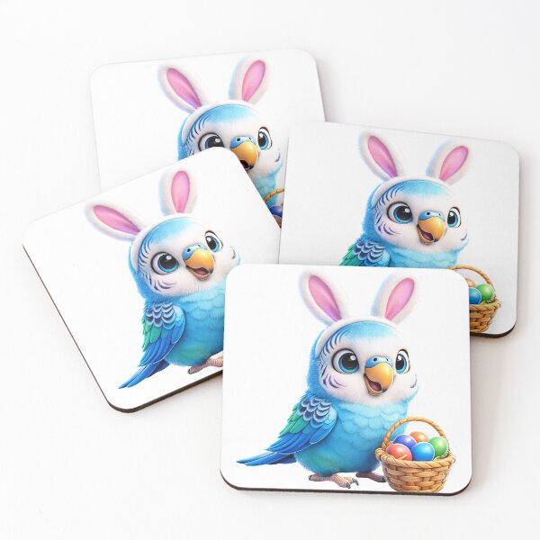Item preview, Easter Sky Blue Budgerigar 1 designed and sold by Sillytoe.