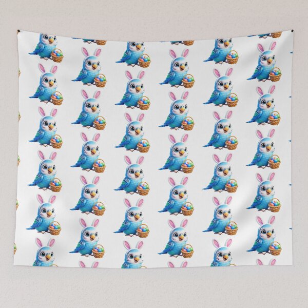 Item preview, Easter Sky Blue Budgerigar 1 designed and sold by Sillytoe.