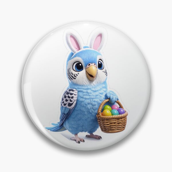 Item preview, Easter Sky Blue Budgerigar 2 designed and sold by Sillytoe.