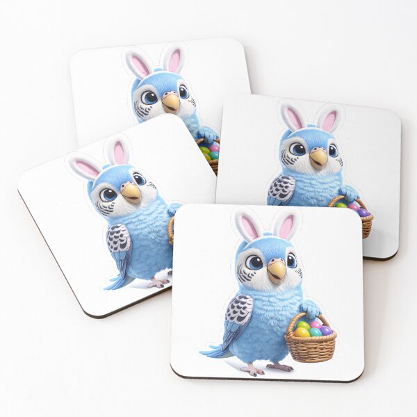 Item preview, Easter Sky Blue Budgerigar 2 designed and sold by Sillytoe.