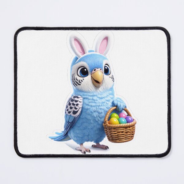 Item preview, Easter Sky Blue Budgerigar 2 designed and sold by Sillytoe.