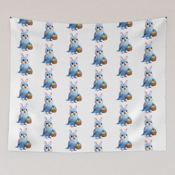 Item preview, Easter Sky Blue Budgerigar 2 designed and sold by Sillytoe.