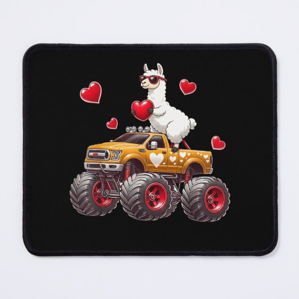 Item preview, Llama On Monster Truck Valentines Day Gift designed and sold by salmzouriart.