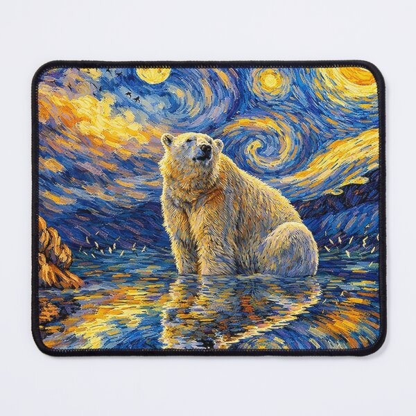 Item preview, polar bear Night designed and sold by Starry Night Creative Art.
