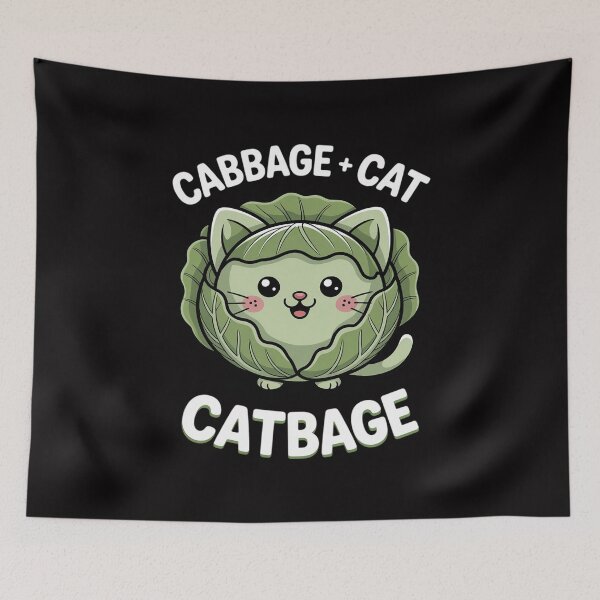 Item preview, Cabbage Cat Catbage Vegetarian Cabbage Lover designed and sold by HermanTricia.