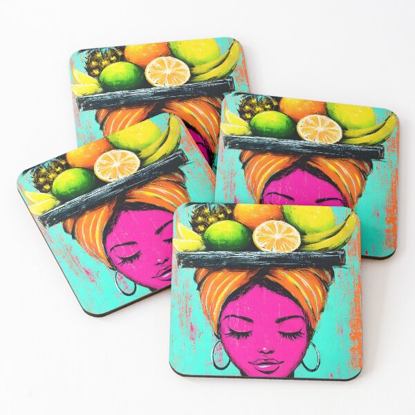 Item preview, portrait of a woman with Fruits on her Head designed and sold by Artessie.