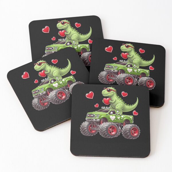 Item preview, Dino Truck Valentine's Day Dinosaur Lover designed and sold by salmzouriart.