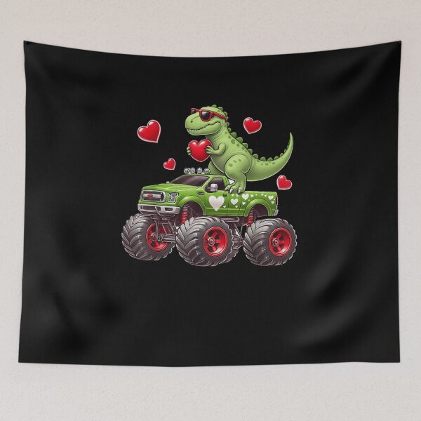 Item preview, Dino Truck Valentine's Day Dinosaur Lover designed and sold by salmzouriart.