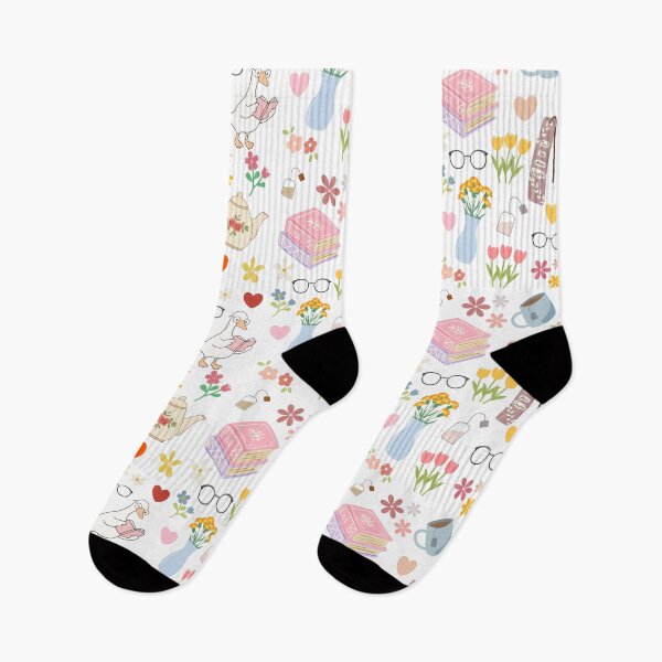 Item preview, Tea & Flowers Bookish Pattern designed and sold by ice-apparel.