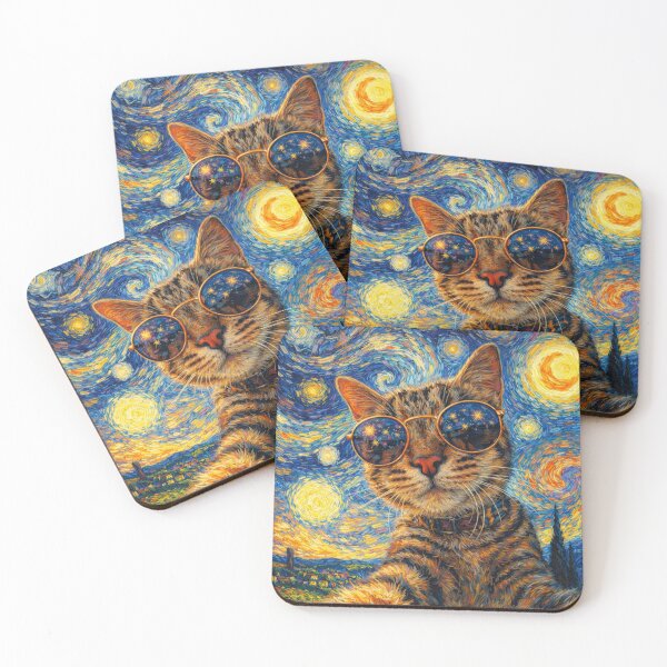 Item preview, Funny Cat Selfie Starry Night designed and sold by Starry Night Creative Art.