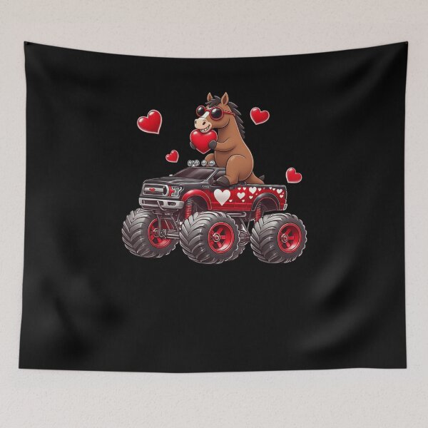 Item preview, Love Buggy Horse Monster Truck Valentine's Day designed and sold by salmzouriart.