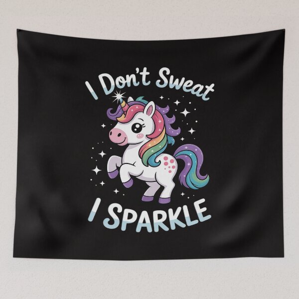 Item preview, I Don't Sweat I Sparkle Unicorn Gym Workout designed and sold by DarioRosales.