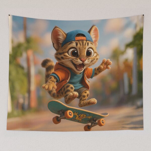 Item preview, Skater Margay designed and sold by Sillytoe.
