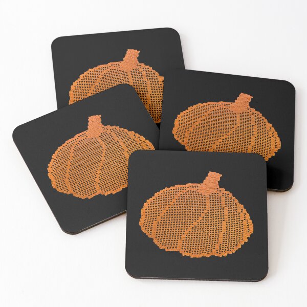Item preview, Pumpkin - Crochet Filet - Art Print designed and sold by Hookedhands.