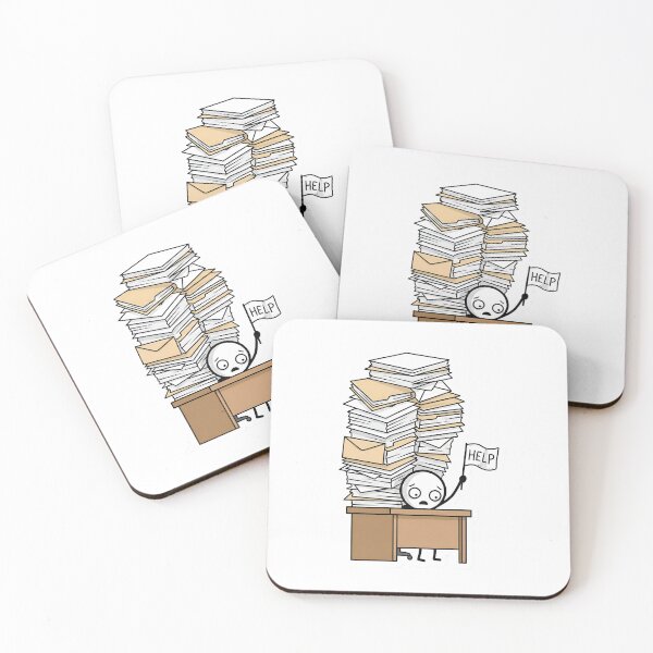 Item preview, Funny Stickman Office Burnout Drowning in Paperwork Monday Mood designed and sold by StickyGuys.