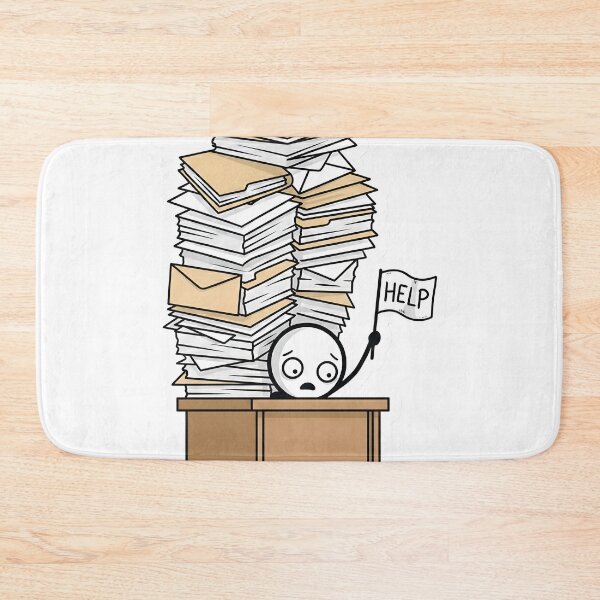 Item preview, Funny Stickman Office Burnout Drowning in Paperwork Monday Mood designed and sold by StickyGuys.