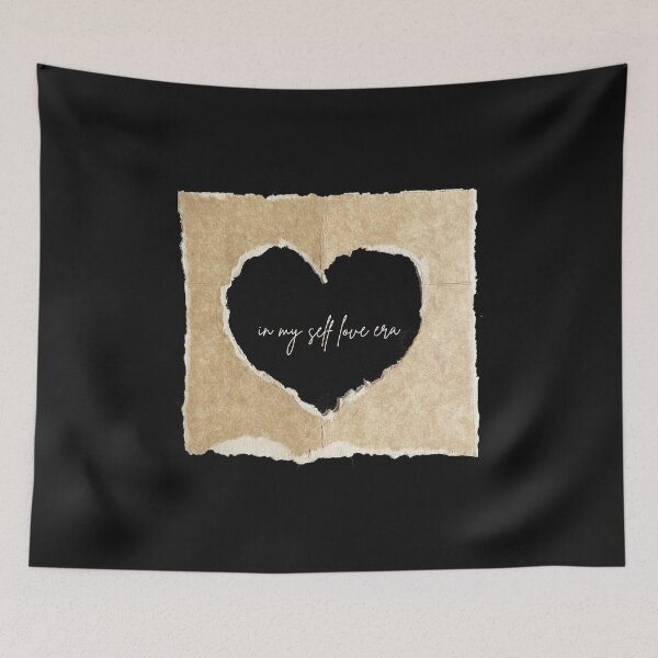 Item preview, In My Self Love Era – Neutral Beige Torn Paper Heart Design designed and sold by amandaline.