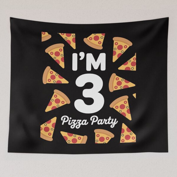 Item preview, I'm 3 Pizza Party 3rd Birthday Bday 3 Year Old Pizza Theme designed and sold by DarioRosales.