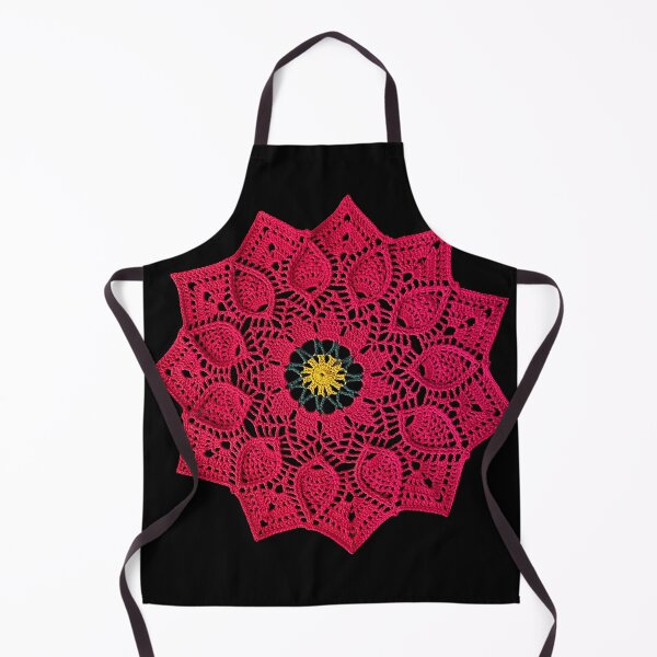 Aperçu de l'œuvre Poinsettia de Noël - Napperon au crochet - Illustration créée et vendue par Hookedhands.
