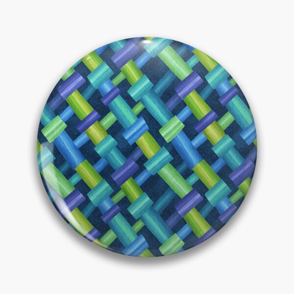 Item preview, Blue Green Basket Weave Grid Pattern designed and sold by bubblegoth.