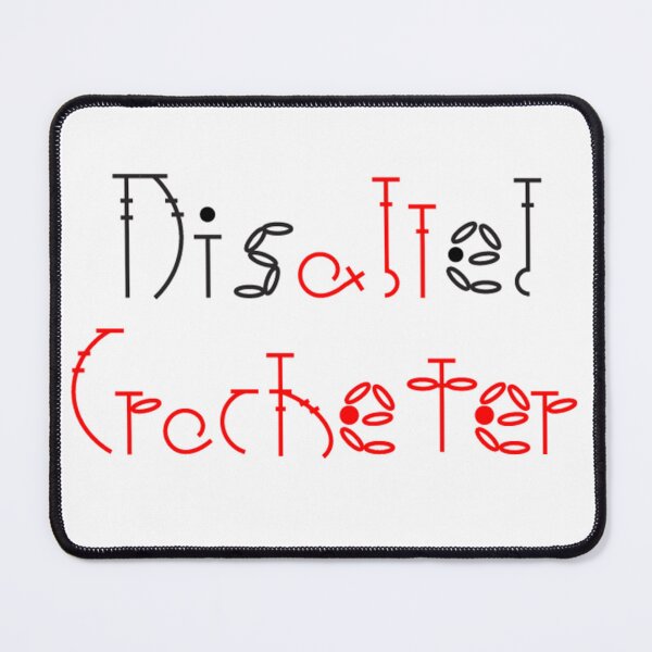 Item preview, DisABLEd Crocheter - Crochet Symbols - Sticker designed and sold by Hookedhands.