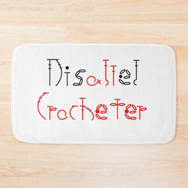 Item preview, DisABLEd Crocheter - Crochet Symbols - Sticker designed and sold by Hookedhands.