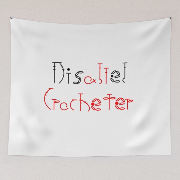 Item preview, DisABLEd Crocheter - Crochet Symbols - Sticker designed and sold by Hookedhands.