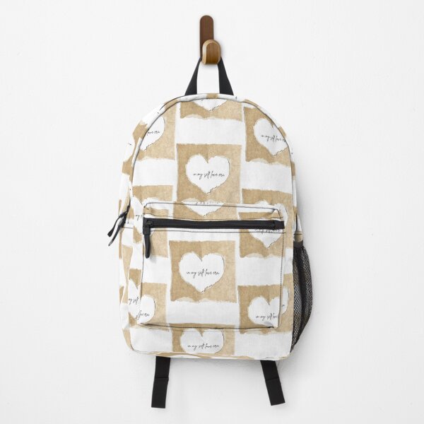 Item preview, In My Self Love Era – Boho Beige Torn Paper Heart (Black Text) designed and sold by amandaline.