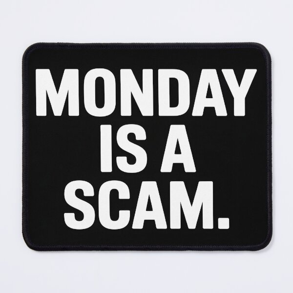 Item preview, Monday Is a Scam Funny Workday T-Shirt designed and sold by Viktorio Art Shop.