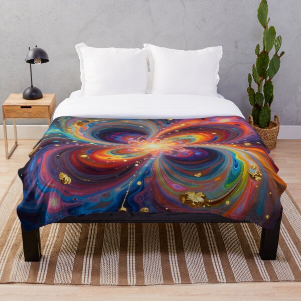Item preview, Cosmic Energy Vortex – Futuristic Abstract 3D Plasma Art with Gold Accents designed and sold by MagicalArch.