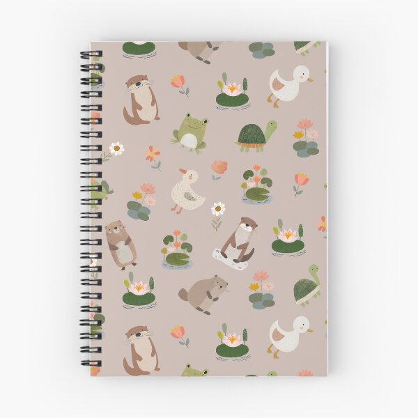 Item preview, Pond Animals & Lily Pads on Light Brown designed and sold by KSimpson838.