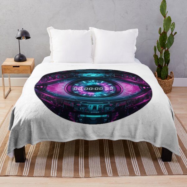 Item preview, Cyberpunk Countdown Eye | Futuristic Tech Synthwave Art designed and sold by Rosuma Designs.