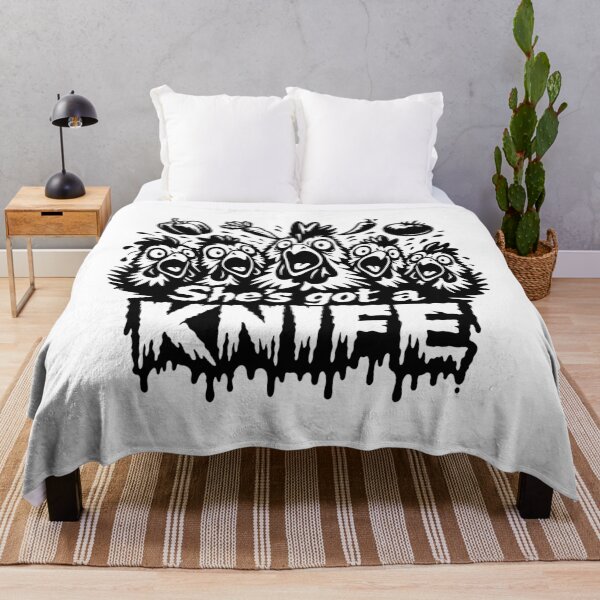 Item preview, She’s Got a Knife – Funny Chicken Farm Humor Design designed and sold by tatajef14.