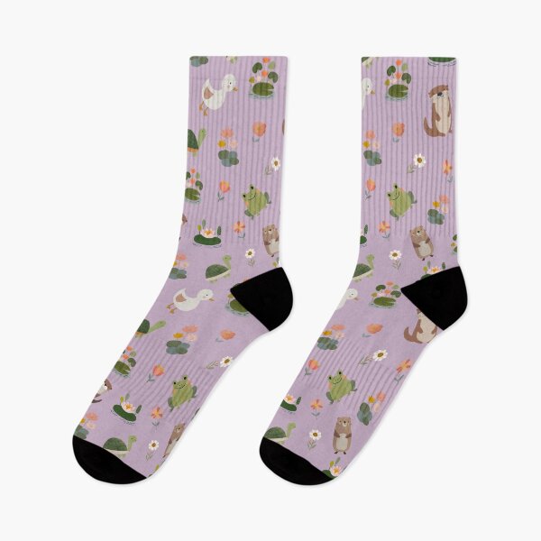 Item preview, Pond Animals & Lily Pads on Pinkish Purple designed and sold by KSimpson838.