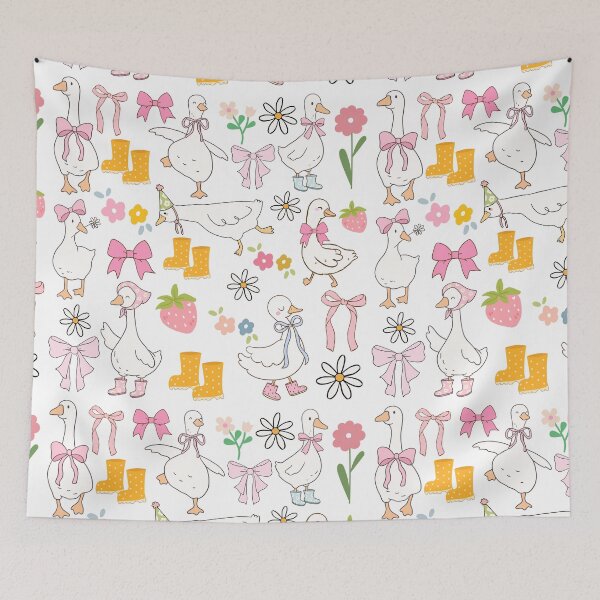 Item preview, Strawberry & Wellies Floral Goose designed and sold by ice-apparel.