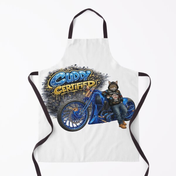 Artikelvorschau, Cuddy „Zertifiziert“ – Custom Blue Chopper Motorrad-Graffiti-Kunst entworfen und verkauft von The Crimson Halo.