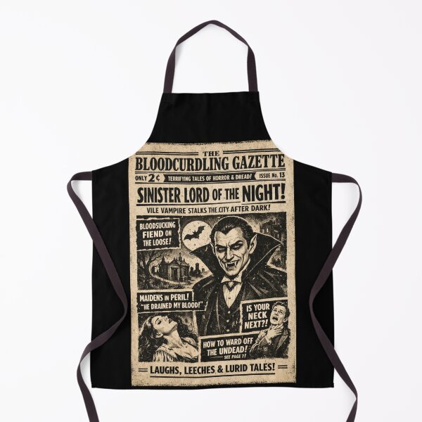 Item preview, Bloodcurdling Gazette – Vintage Vampire Horror Front Page designed and sold by Mouraludia.