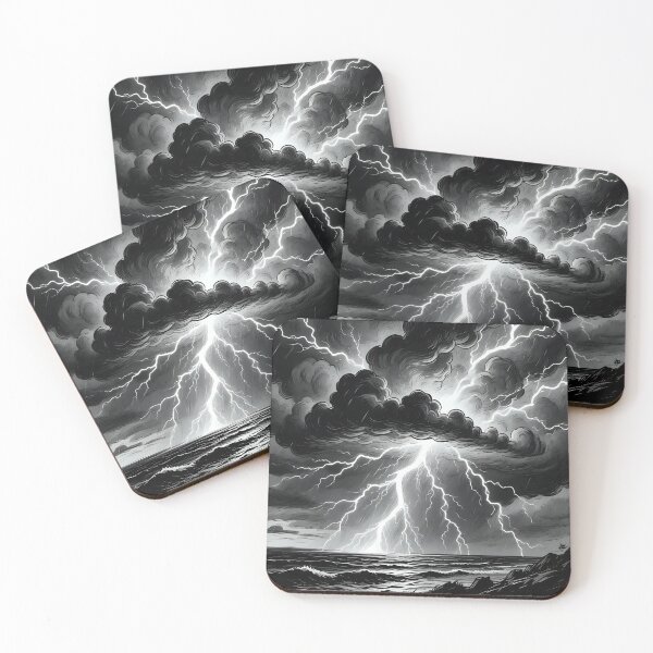 Item preview, Artistic view of a thunderstorms with lighting.  designed and sold by Nomad-Maynard.